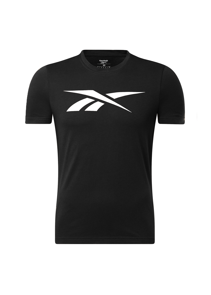 Reebok Yuvarlak Yaka Düz Siyah Erkek T-Shirt HD4000 GS VECTOR TEE_0