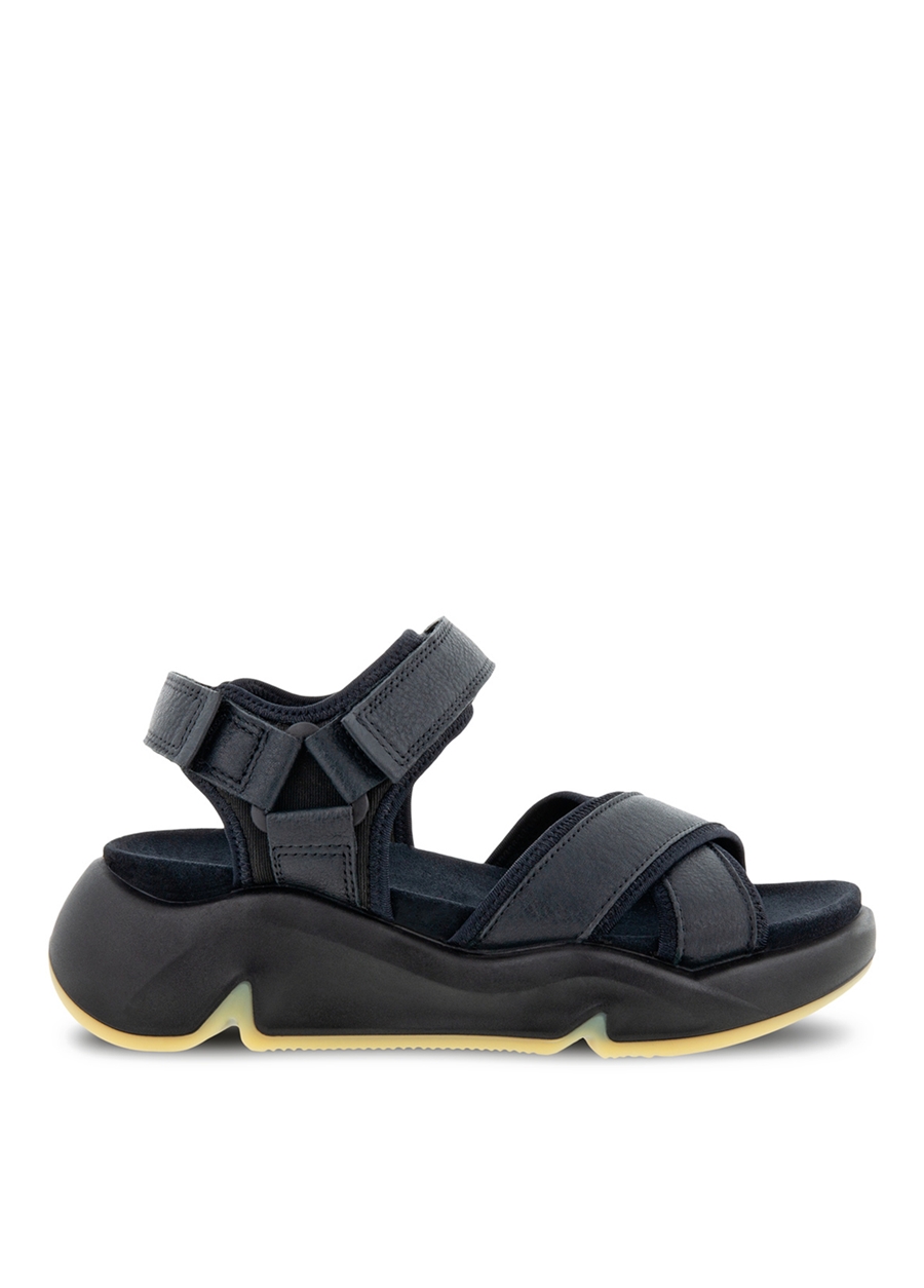 Ecco Siyah Kadın Deri Sneaker Chunky Sandal W Blackblack