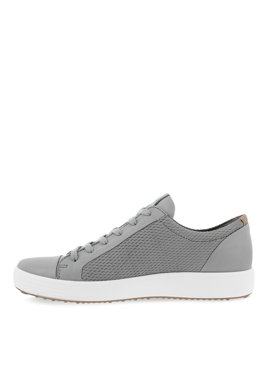 Ecco Gri Erkek Deri Sneaker Soft 7 M Wild Dove Wild Dove Lion