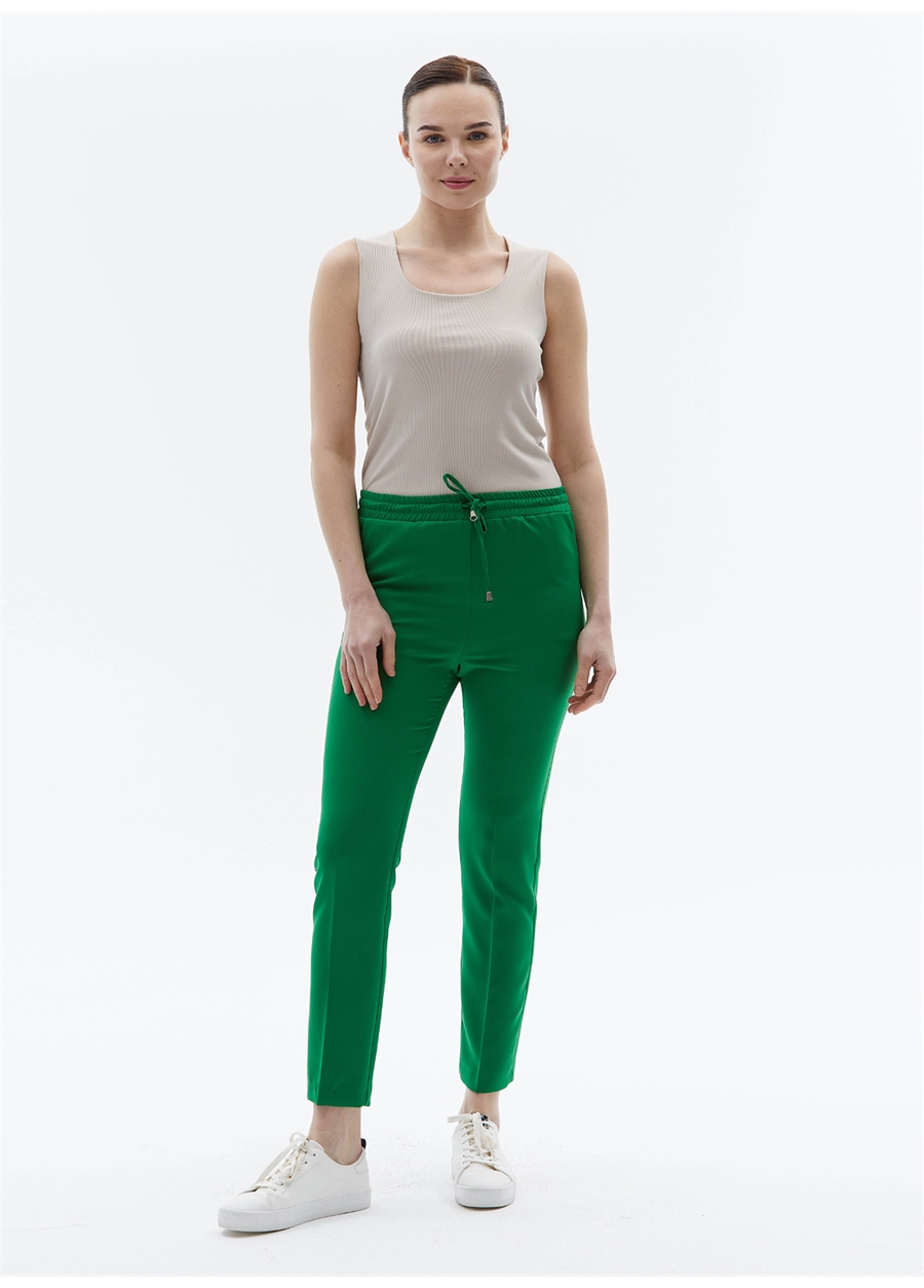 Selen Normal Bel Standart Yeşil Kadın Pantolon 23YSL5020
