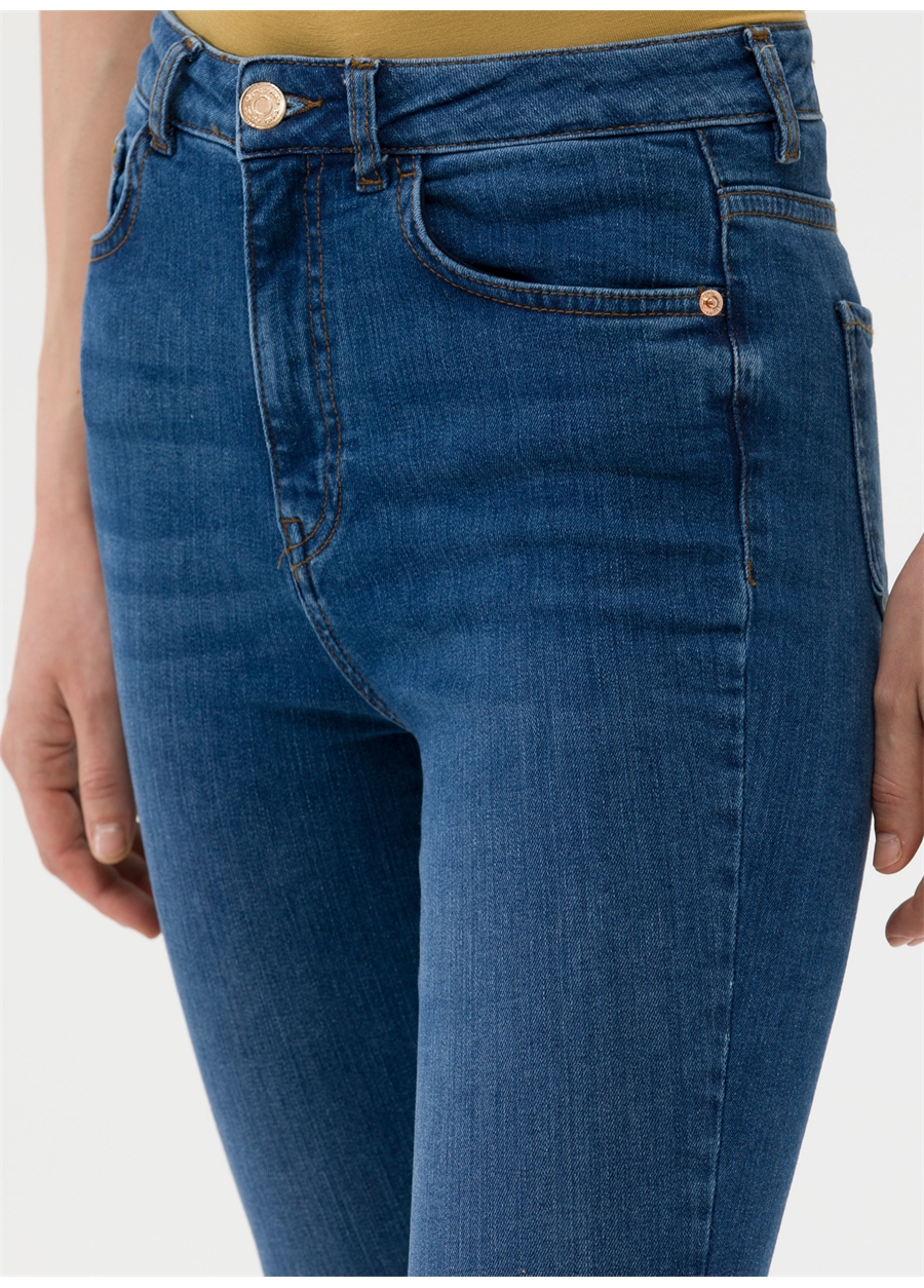 Pierre Cardin Yüksek Bel Dar Paça Skinny Fit İndigo Kadın Denim Pantolon REPTO-D.INDIGO_4