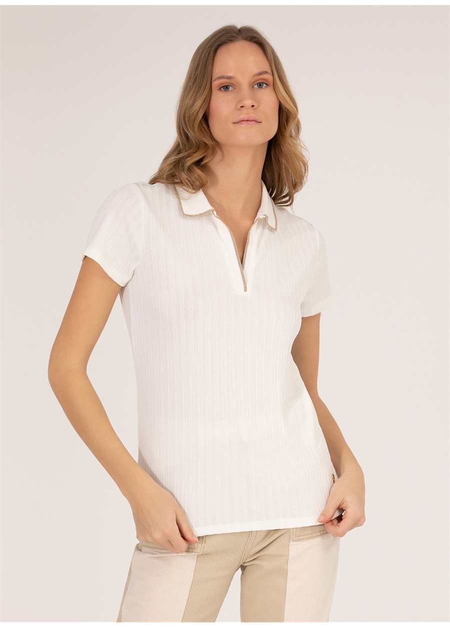 Pierre Cardin Bej Kadın Polo T-Shirt