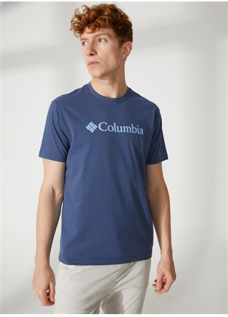 Columbia Mavi Erkek O Yaka Baskılı T-Shirt 9110141480_CS0287_1