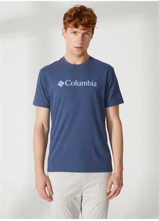 Columbia Mavi Erkek O Yaka Baskılı T-Shirt 9110141480_CS0287_3