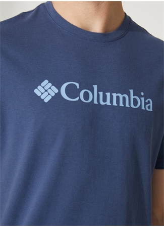 Columbia Mavi Erkek O Yaka Baskılı T-Shirt 9110141480_CS0287_4