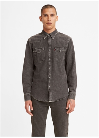 Levis Siyah Erkek Normal Denim Gömlek BARSTOW WESTERN STANDARD BLACK WASH