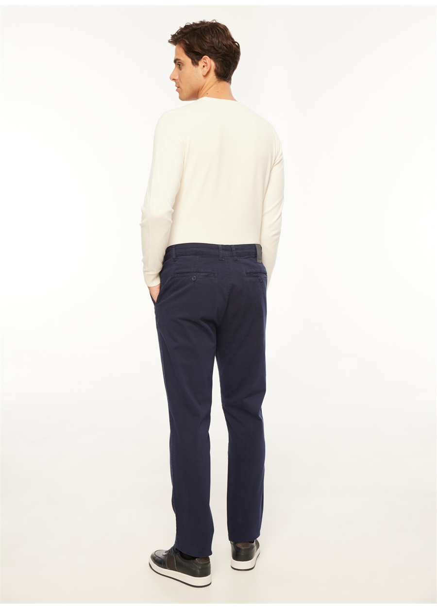 Fabrika Lacivert Erkek Slim Fit Düz Chino Pantolon F3WM-PNT902_3