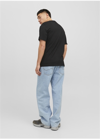 Jack & Jones Yuvarlak Yaka Siyah Erkek T-Shirt 12240121_JORVESTERBRO TEE SS CREW N_6