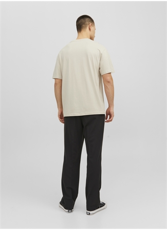 Jack & Jones Yuvarlak Yaka Krem Erkek T-Shirt 12240121_JORVESTERBRO TEE SS CREW N_1