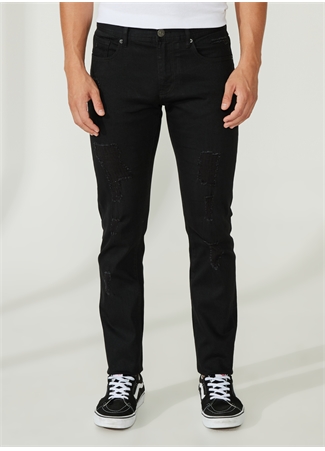 Armani Exchange Normal Bel Normal Siyah Erkek Denim Pantolon 3RZJ13 1200-BLACK_1