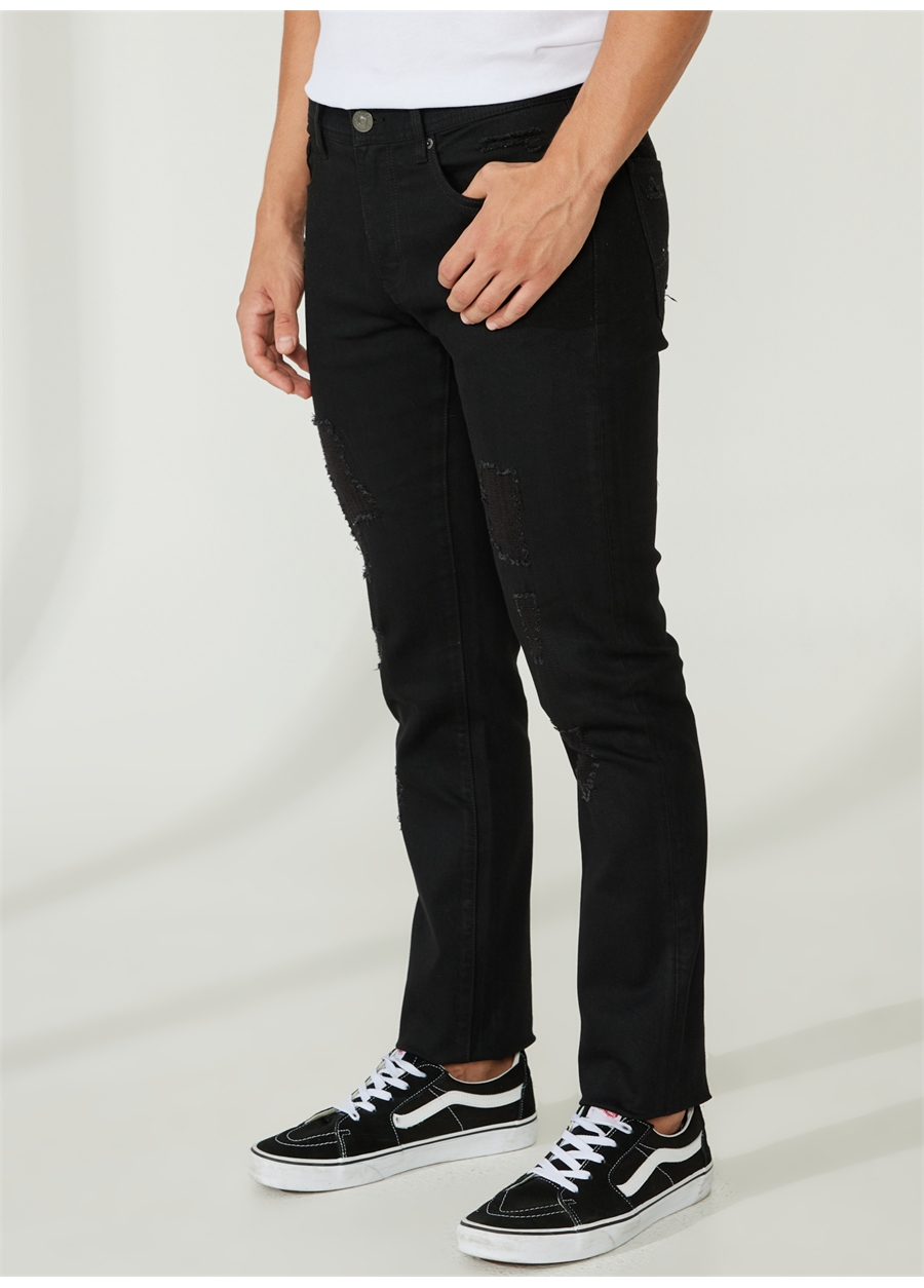 Armani Exchange Normal Bel Normal Siyah Erkek Denim Pantolon 3RZJ13 1200-BLACK_2