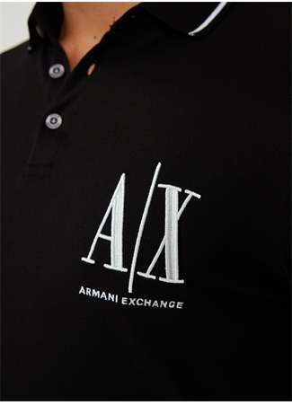 Armani Exchange Düz Siyah Erkek Polo T-Shirt 8NZFPA 1200-BLACK_3