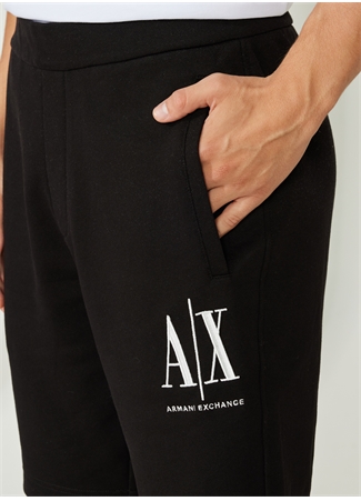 Armani Exchange Rahat Siyah Erkek Sweat Şort 8NZSPA 1200-BLACK_3