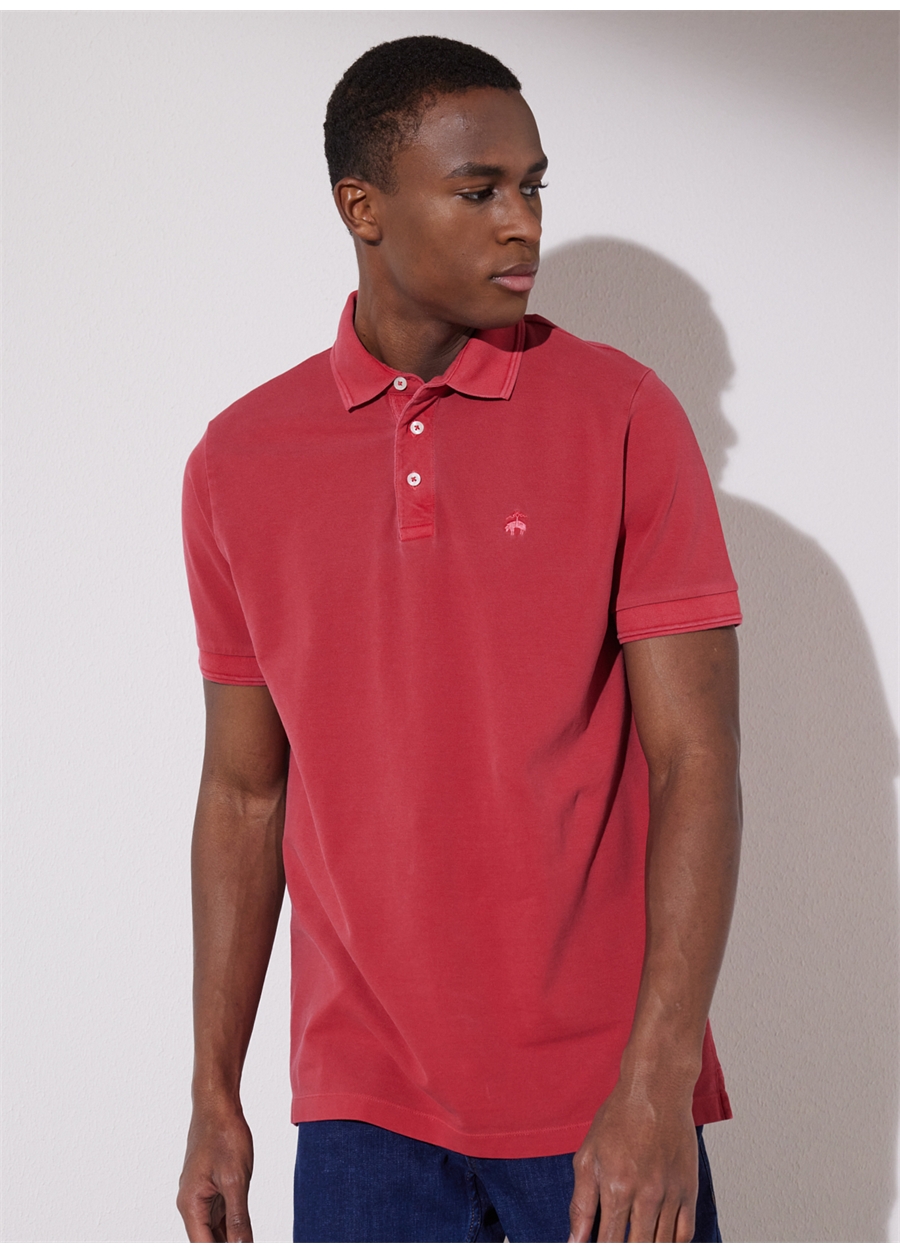 Brooks Brothers Polo Yaka Kırmızı Erkek T-Shirt BBSP23MTS004_0