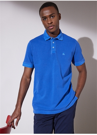 Brooks Brothers Polo Yaka Saks Melanj Erkek T-Shirt BBSP23MTS004