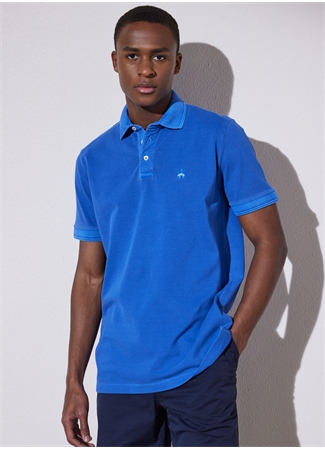 Brooks Brothers Polo Yaka Saks Melanj Erkek T-Shirt BBSP23MTS004_6