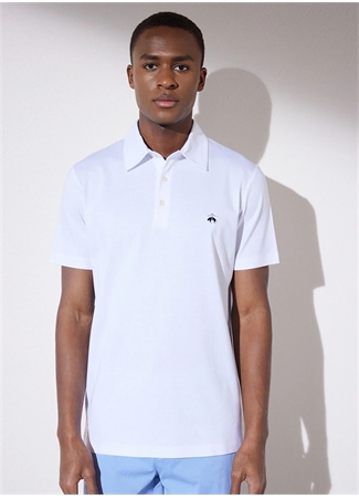 Brooks Brothers Polo Yaka Beyaz Erkek T-Shirt BBSP23MTS014