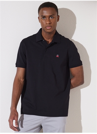 Brooks Brothers Polo Yaka Siyah Erkek T-Shirt BBSP23MTS019_1