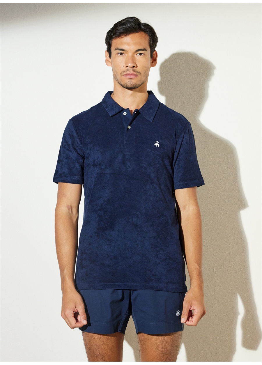 Brooks Brothers Polo Yaka Lacivert Erkek T-Shirt BBSP23MTS015_4