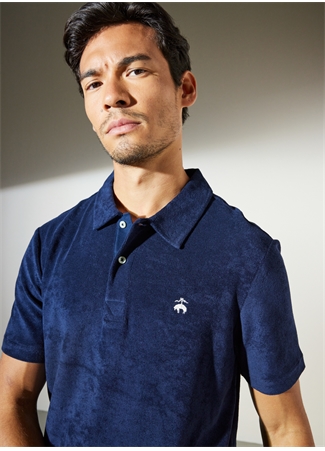 Brooks Brothers Polo Yaka Lacivert Erkek T-Shirt BBSP23MTS015_5