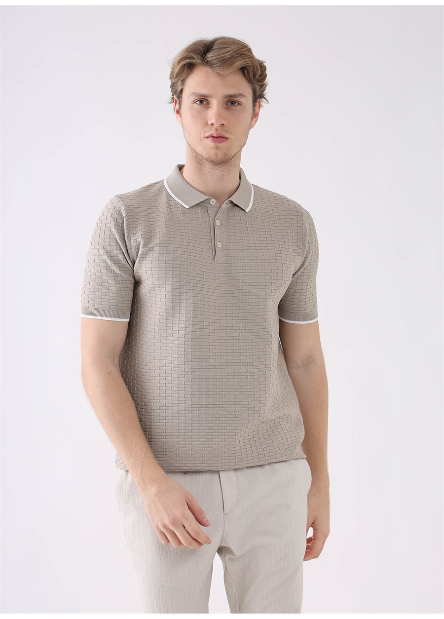 Dufy Bej Erkek Polo T-Shirt DU1232033001