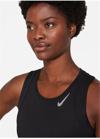 Nike Siyah - Gri - Gümüş Kadın Atlet DD5921-010 W NK FAST DF CROP TANK_1