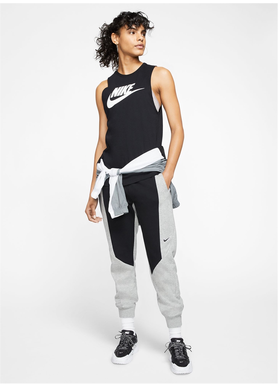 Nike Siyah - Gri - Gümüş Kadın Atlet CW2206-010 W NSW TANK MSCL FUTURA