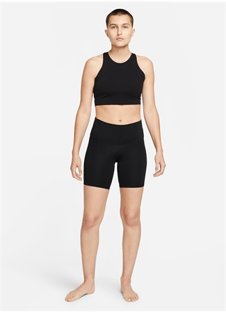 Nike Siyah - Gri - Gümüş Kadın Skinny Fit Tayt DQ6027-010 W NY DF HR 7IN SHORT_0