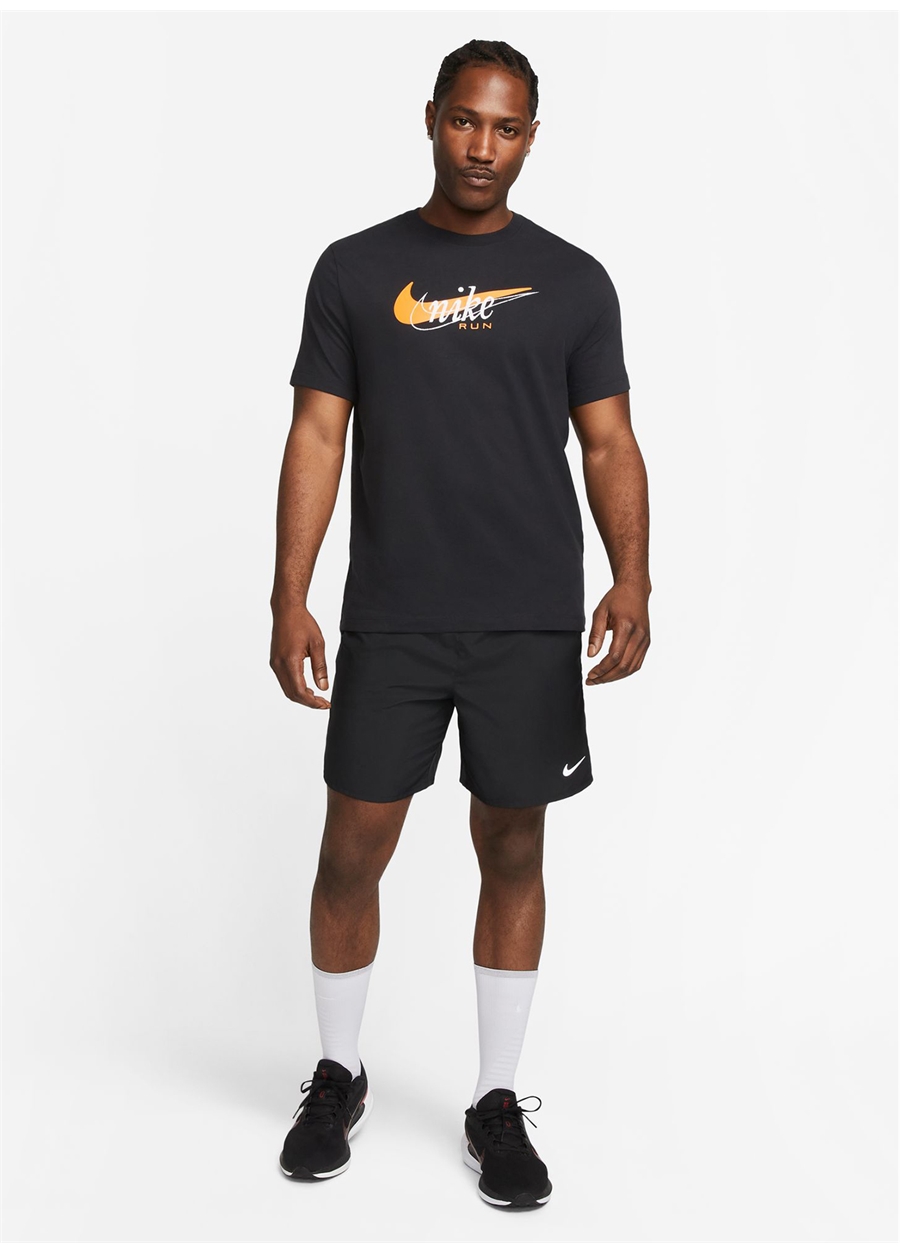 Nike Siyah - Gri - Gümüş Erkek Yuvarlak Yaka T-Shirt FD0124-010 M NK DF TEE HERITAGE