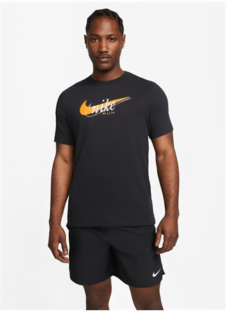 Nike Siyah - Gri - Gümüş Erkek Yuvarlak Yaka T-Shirt FD0124-010 M NK DF TEE HERITAGE_2