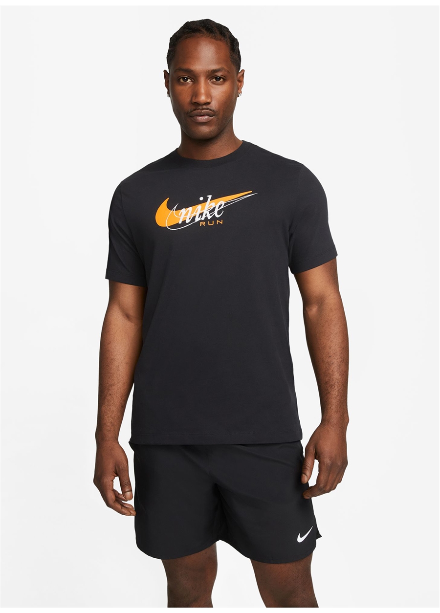 Nike Siyah - Gri - Gümüş Erkek Yuvarlak Yaka T-Shirt FD0124-010 M NK DF TEE HERITAGE_2