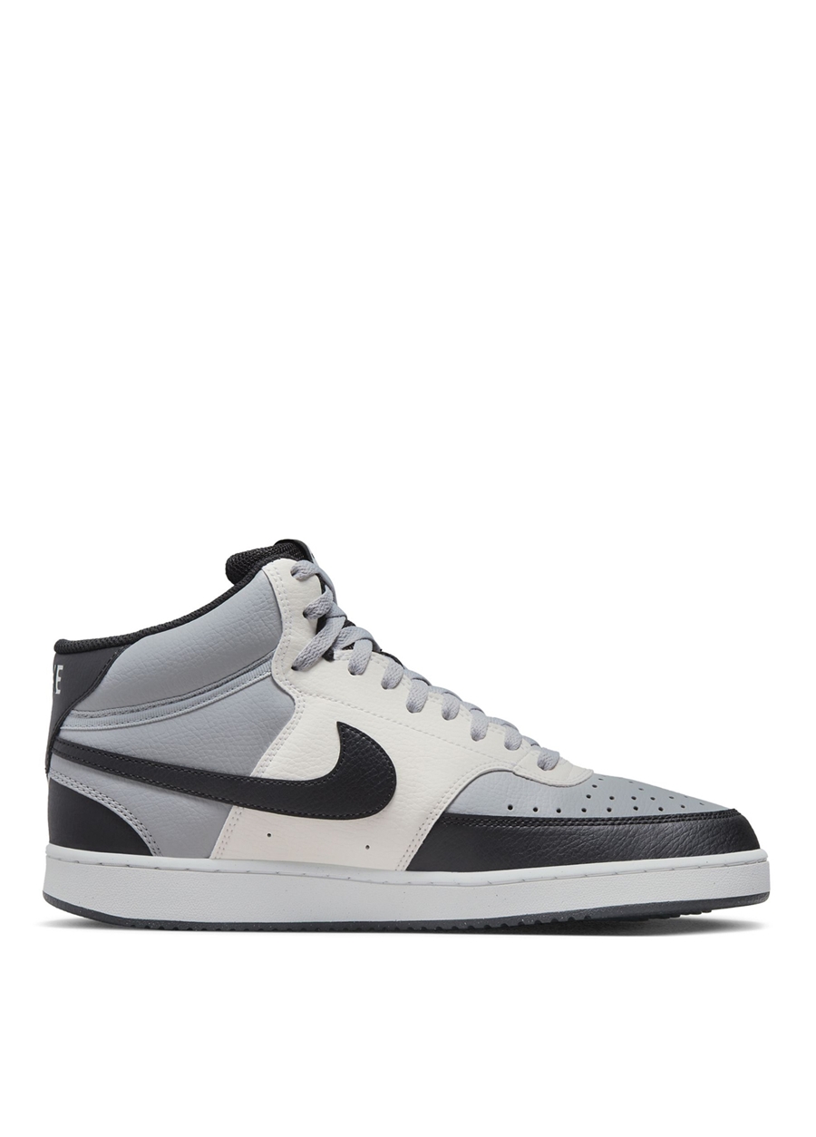 Nike Siyah - Gri - Gümüş Erkek Deri Lifestyle Ayakkabı DN3577-002 NIKE COURT VISION MID NN