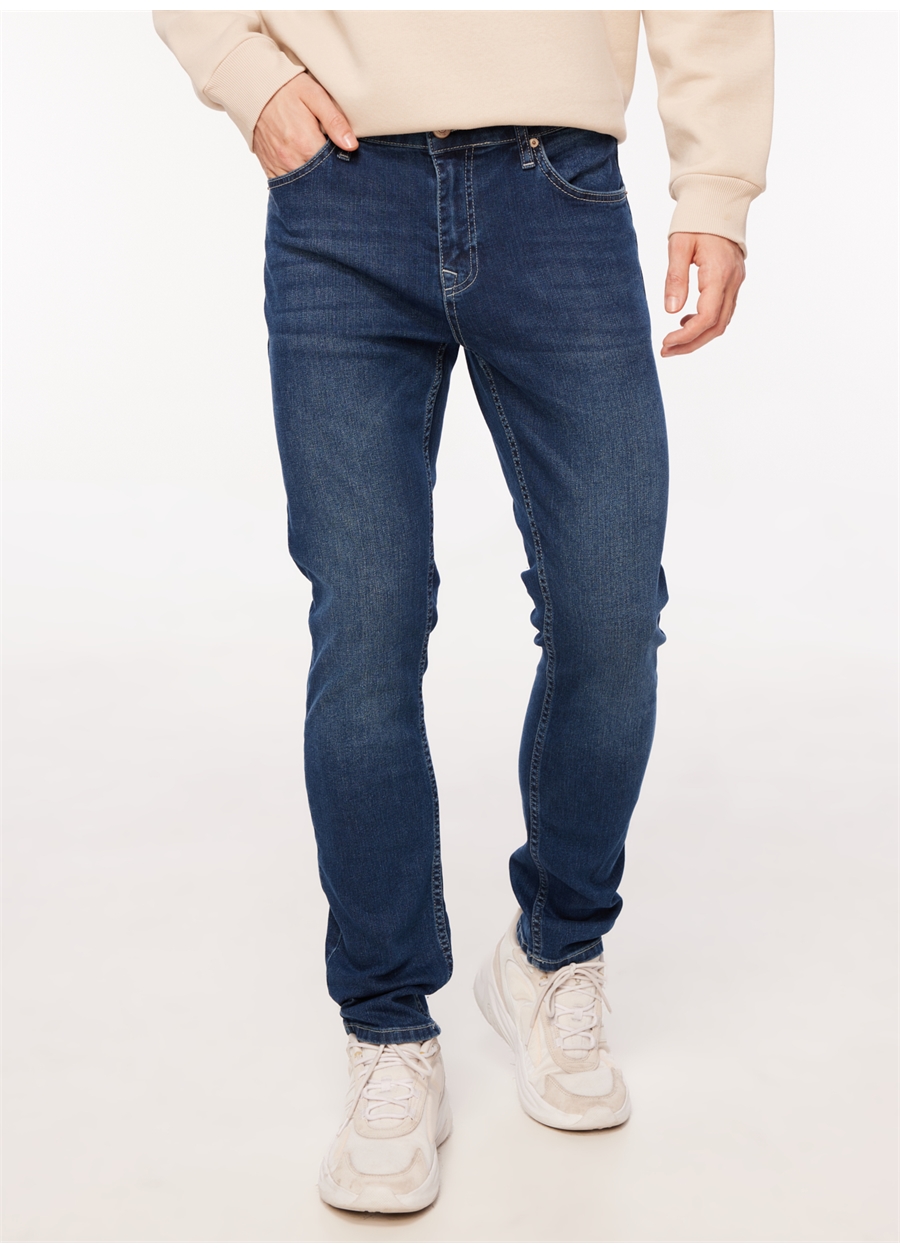 Aeropostale Standart Bel Slim Paça Slim Fit İndigo Erkek Denim Pantolon A3WM-PNT1_3