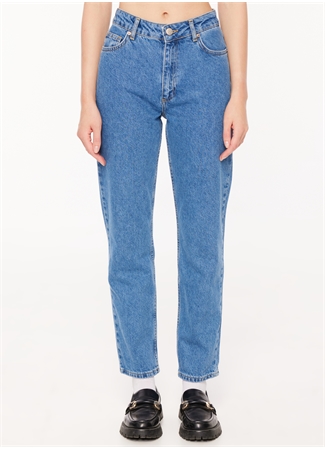 Aeropostale Yüksek Bel Normal Paça Straight İndigo Kadın Denim Pantolon A3WL-PNT1_3