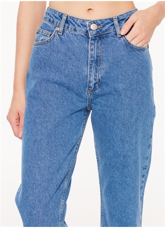 Aeropostale Yüksek Bel Normal Paça Straight İndigo Kadın Denim Pantolon A3WL-PNT1_4