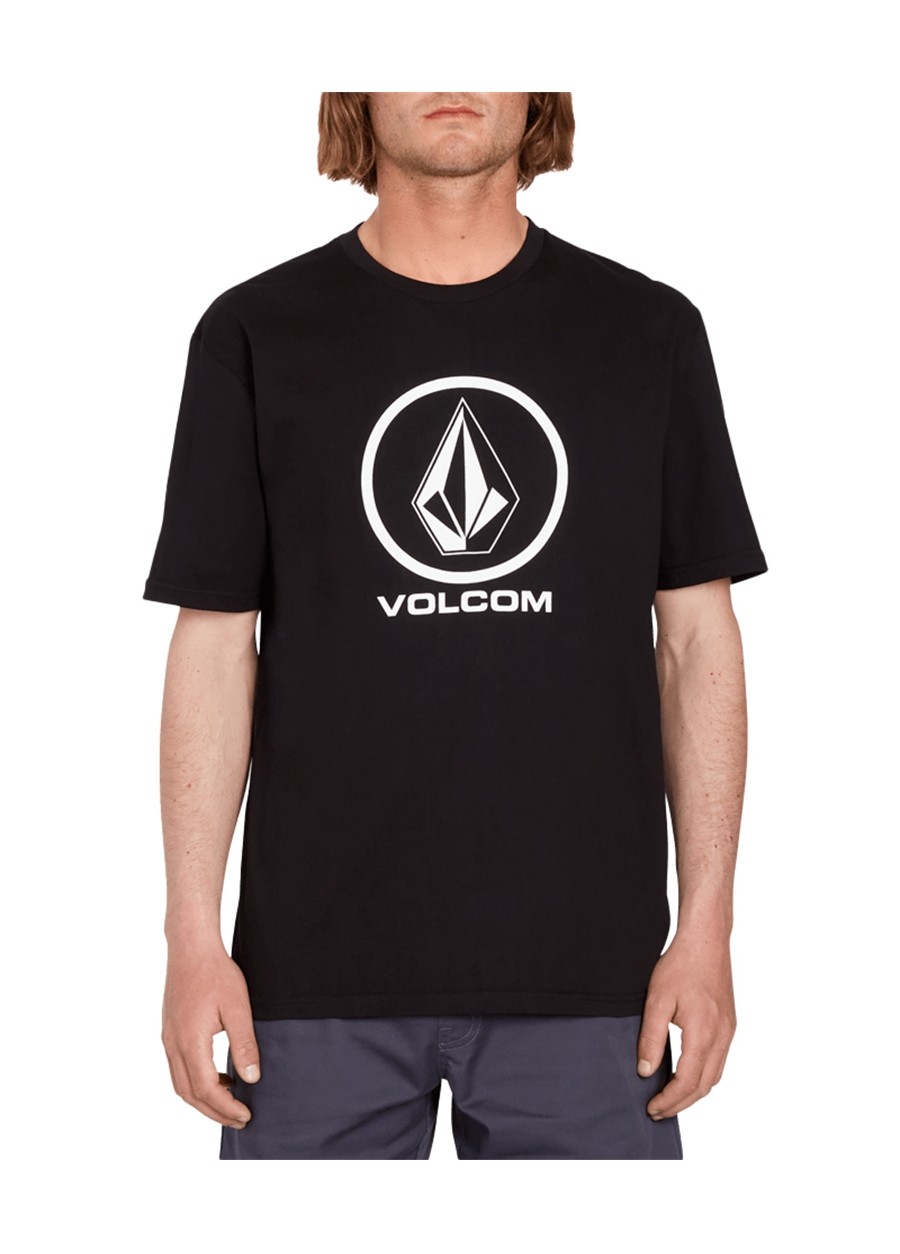 Volcom Siyah Erkek Bisiklet Yaka T-Shirt A3512352_Volcom Crisp Stone Bsc Blk
