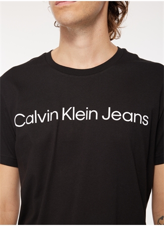 Calvin Klein Jeans Bisiklet Yaka Baskılı Siyah Erkek T-Shirt J30J322552BEH_2