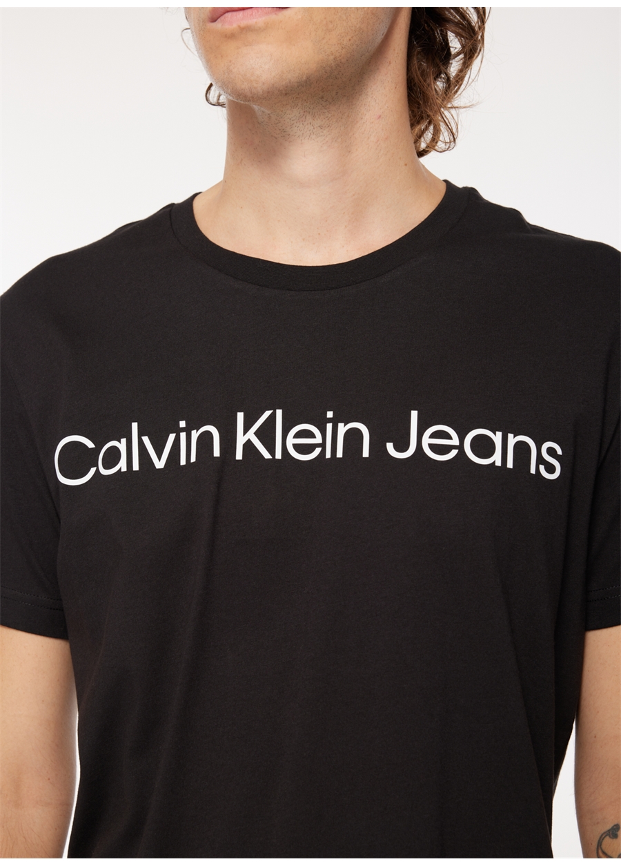 Calvin Klein Jeans Bisiklet Yaka Baskılı Siyah Erkek T-Shirt J30J322552BEH_2