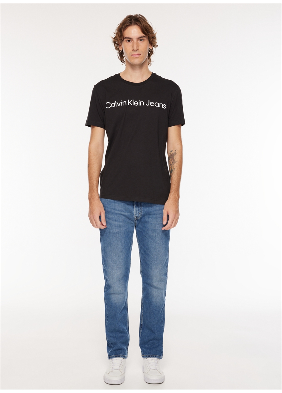 Calvin Klein Jeans Bisiklet Yaka Baskılı Siyah Erkek T-Shirt J30J322552BEH_3