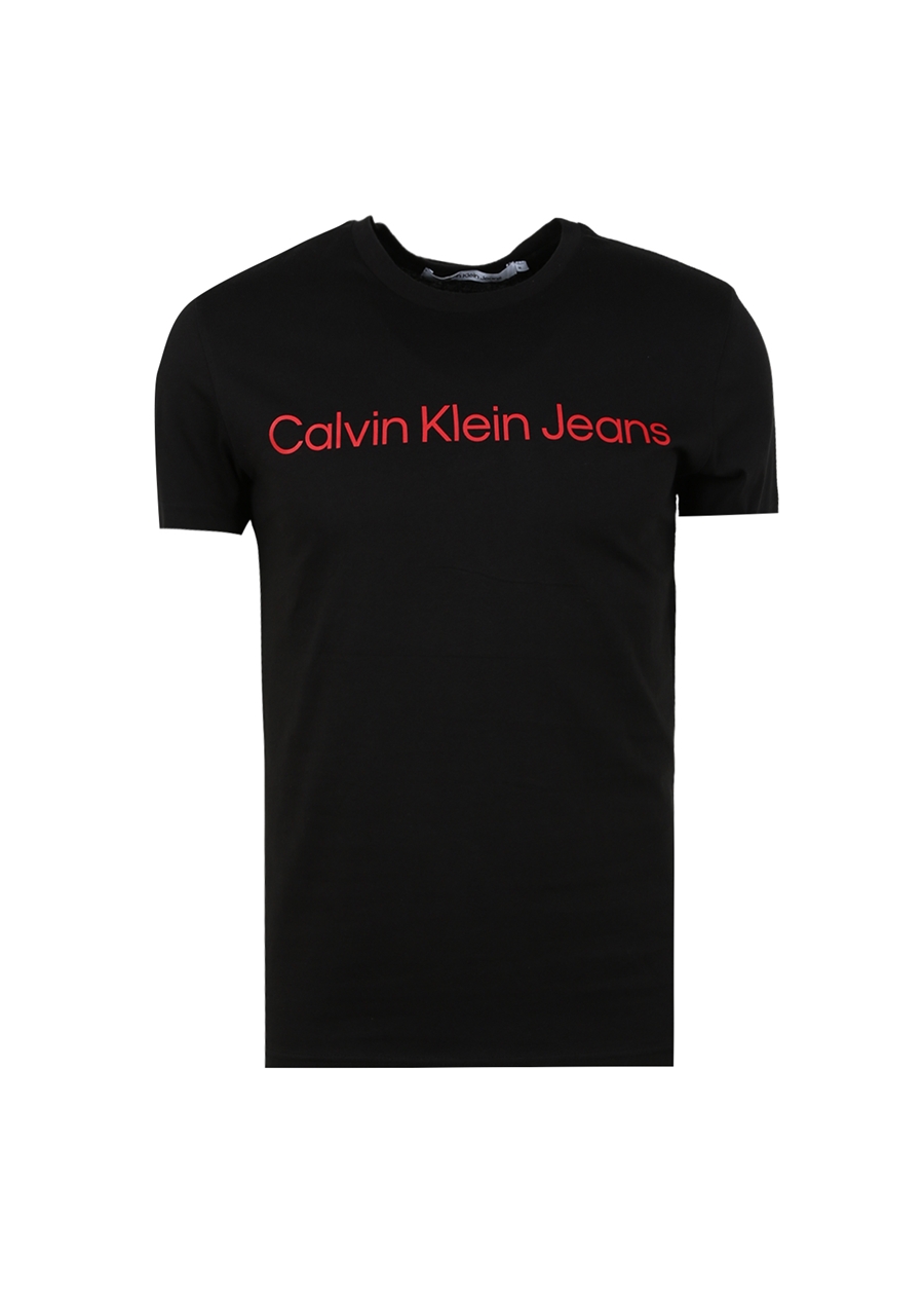 Calvin Klein Jeans Bisiklet Yaka Baskılı Siyah Erkek T-Shirt J30J3225520GM