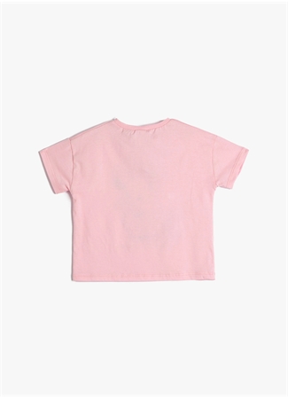 Koton Pembe Kız Bebek Bisiklet Yaka Kısa Kollu Baskılı T-Shirt 3SMG10164AK_3