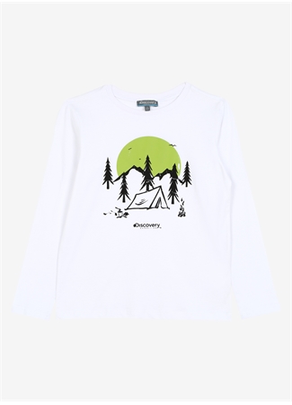 Discovery Expedition Baskılı Beyaz Kız Çocuk T-Shirt D3WG-TST1