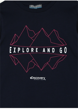 Discovery Expedition Baskılı Lacivert Kız Çocuk T-Shirt D3WG-TST2_2