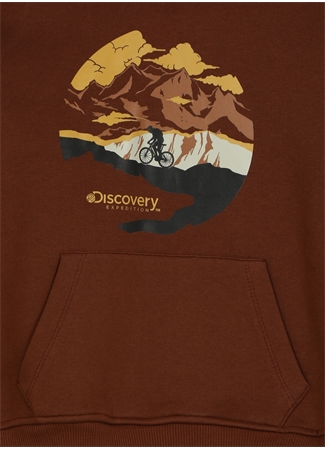 Discovery Expedition Kahve Kız Çocuk Kapüşonlu Baskılı Sweatshirt D3WG-SWT19_2