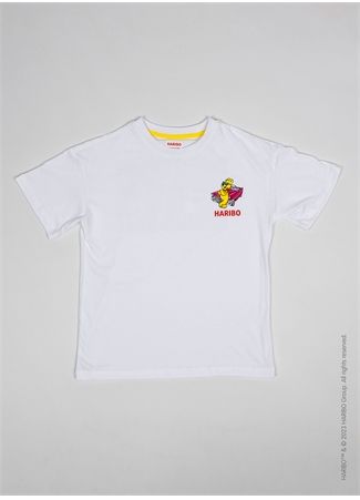 Haribo Baskılı Beyaz Erkek Çocuk T-Shirt HRBTXT007