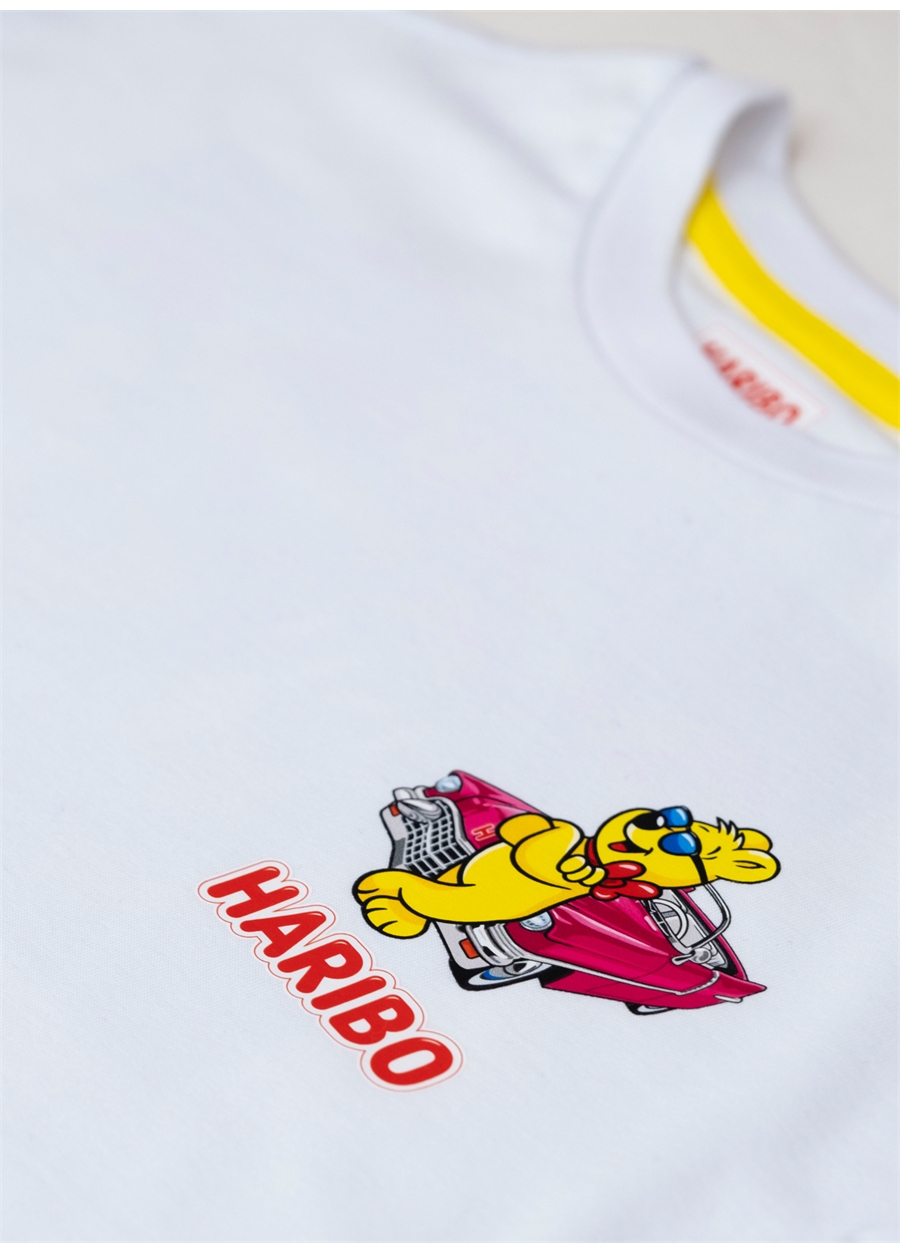 Haribo Baskılı Beyaz Erkek Çocuk T-Shirt HRBTXT007_2