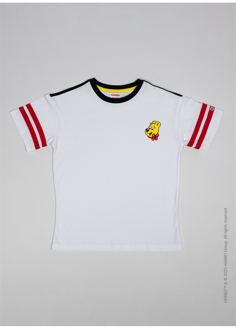 Haribo Baskılı Beyaz Erkek Çocuk T-Shirt HRBTXT003_2