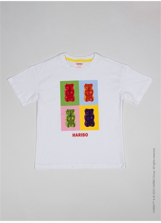 Haribo Baskılı Beyaz Erkek Çocuk T-Shirt HRBTXT011_0