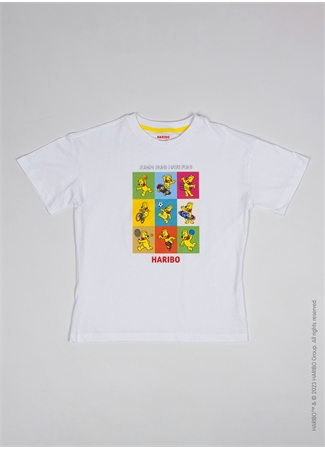 Haribo Baskılı Beyaz Erkek Çocuk T-Shirt HRBTXT103_2