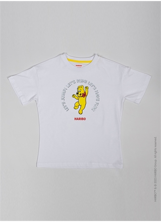 Haribo Baskılı Beyaz Erkek Çocuk T-Shirt HRBTXT101_1